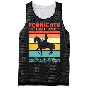 Fornicate Thyself And The Steed Upon Which Thou Didst Arrive Mesh Reversible Basketball Jersey Tank