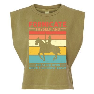 Fornicate Thyself And The Steed Upon Which Thou Didst Arrive Garment-Dyed Women's Muscle Tee