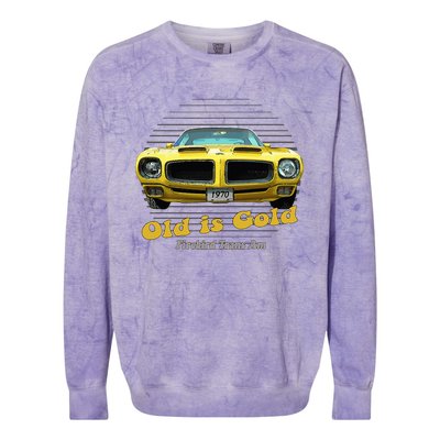 Firebird Transam American Muscle Old Is Gold Colorblast Crewneck Sweatshirt