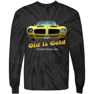 Firebird Transam American Muscle Old Is Gold Tie-Dye Long Sleeve Shirt