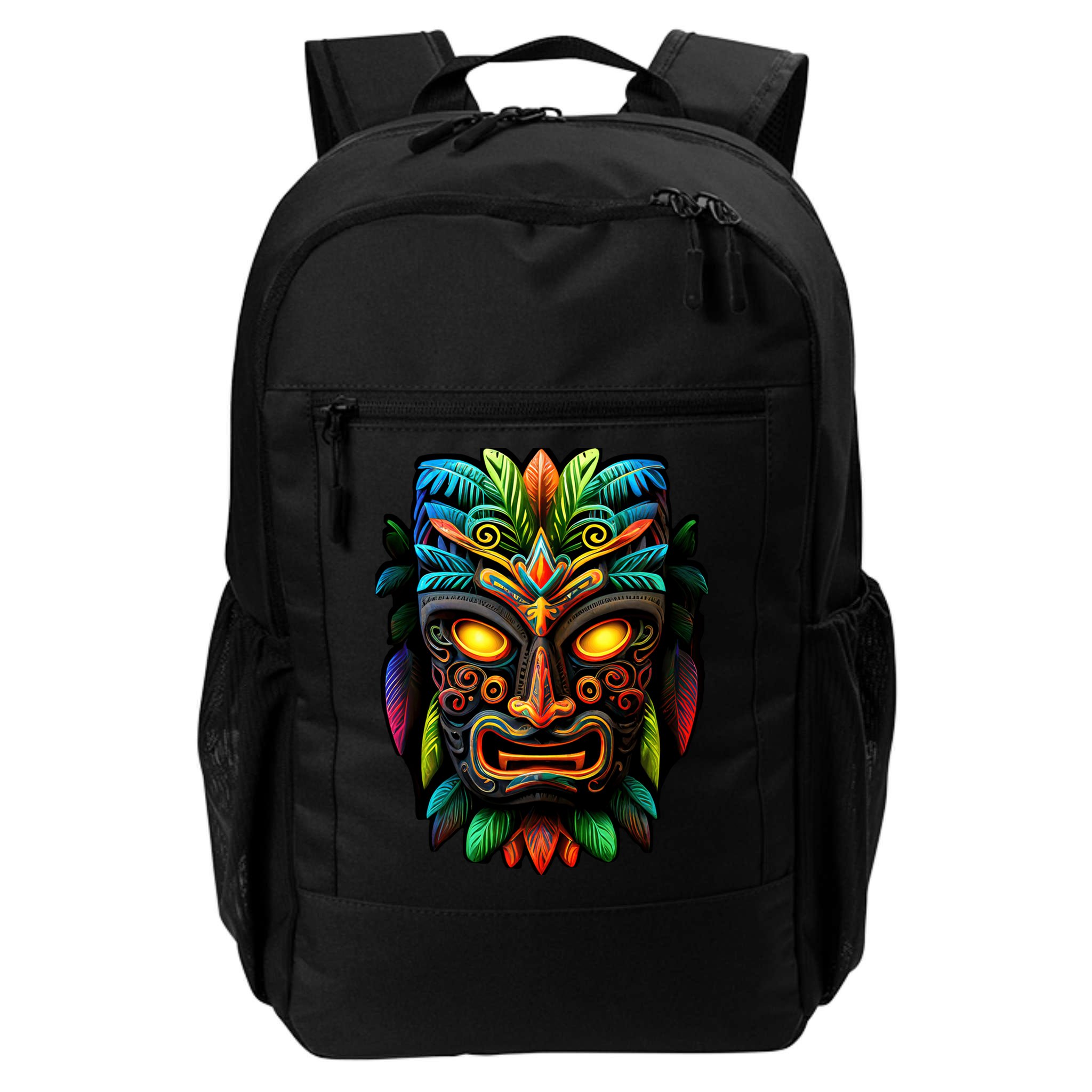 Feel The Aloha Spirit With Our Colorful Tiki Mask Backpack