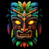 Feel The Aloha Spirit With Our Colorful Tiki Mask Backpack