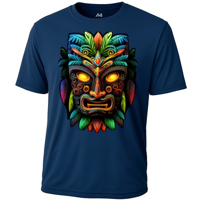 Feel The Aloha Spirit With Our Colorful Tiki Mask Performance Shirt