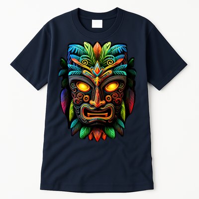 Feel The Aloha Spirit With Our Colorful Tiki Mask Tall T-Shirt