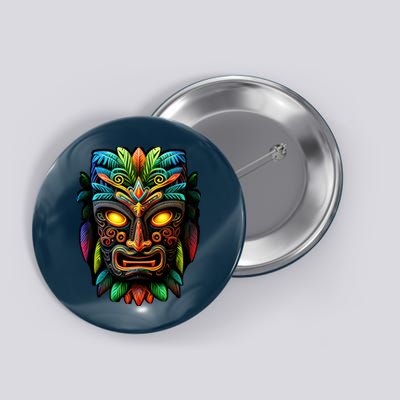 Feel The Aloha Spirit With Our Colorful Tiki Mask Button