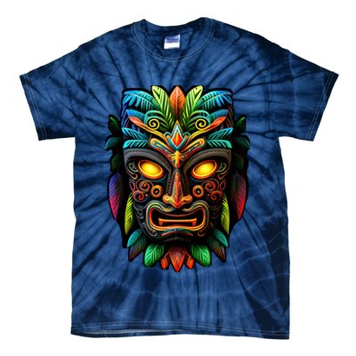 Feel The Aloha Spirit With Our Colorful Tiki Mask Tie-Dye T-Shirt
