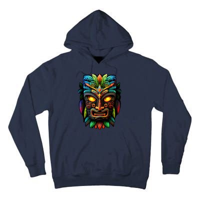 Feel The Aloha Spirit With Our Colorful Tiki Mask Tall Hoodie