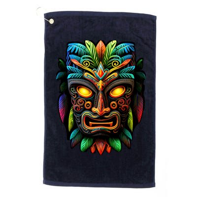 Feel The Aloha Spirit With Our Colorful Tiki Mask Golf Towel