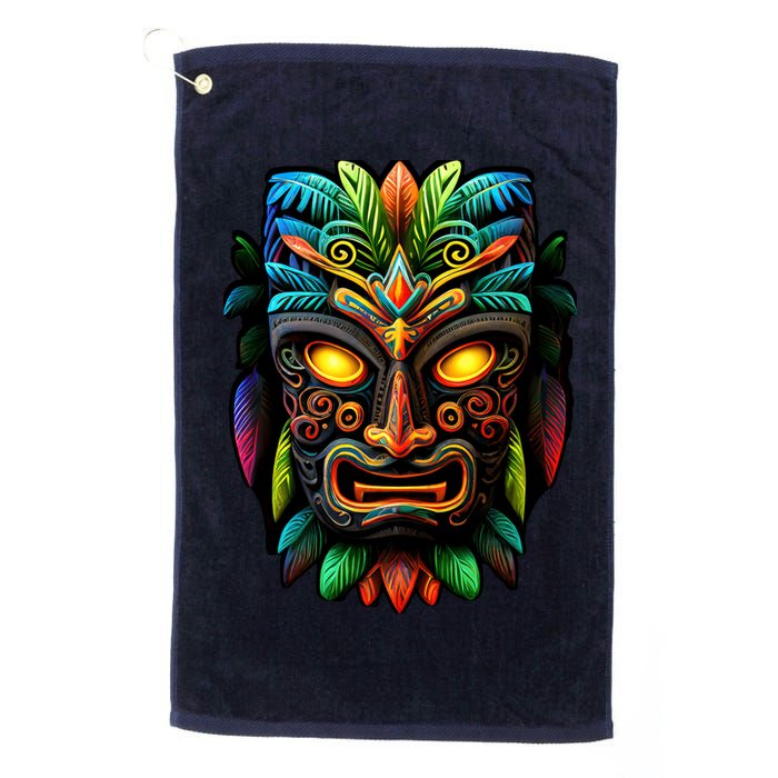 Feel The Aloha Spirit With Our Colorful Tiki Mask Golf Towel