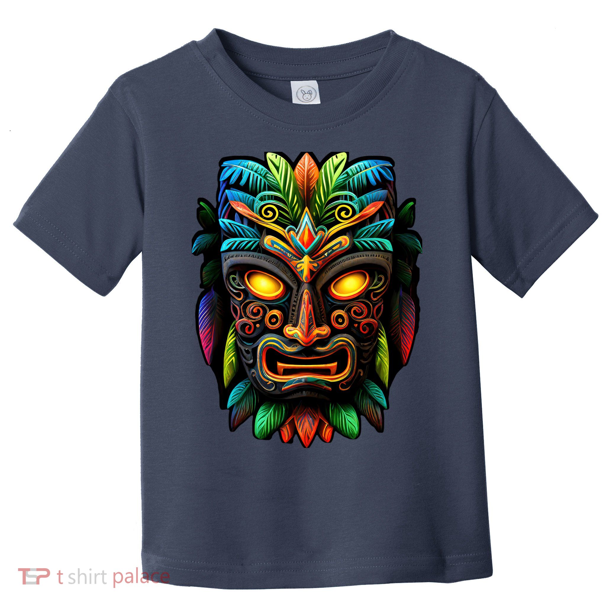 Feel The Aloha Spirit With Our Colorful Tiki Mask Toddler T-Shirt
