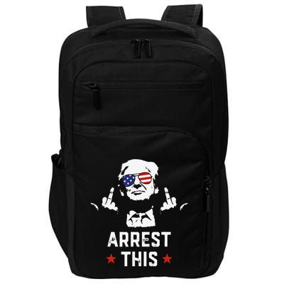 Funny Trump Arrest This Donald Trump Middle Finger President Impact Tech Backpack