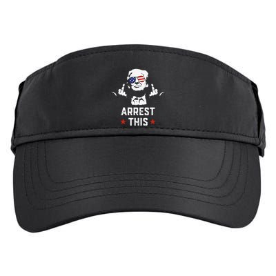 Funny Trump Arrest This Donald Trump Middle Finger President Adult Drive Performance Visor