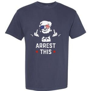 Funny Trump Arrest This Donald Trump Middle Finger President Garment-Dyed Heavyweight T-Shirt