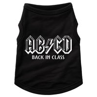 Funny Teacher ABCD Rocks Back To School Back In Class ABCD Doggie Tank