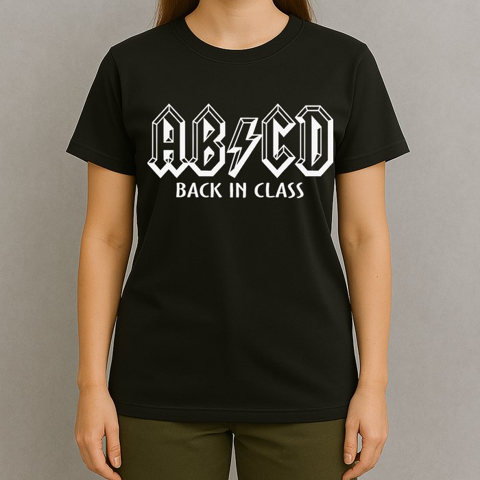 Funny Teacher ABCD Rocks Back To School Back In Class ABCD T-Shirt