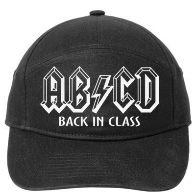 Funny Teacher ABCD Rocks Back To School Back In Class ABCD 7-Panel Snapback Hat