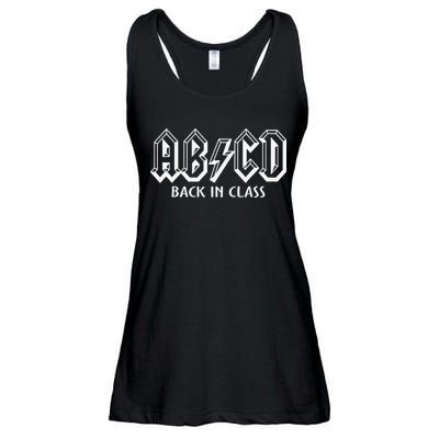 Funny Teacher ABCD Rocks Back To School Back In Class ABCD Ladies Essential Flowy Tank