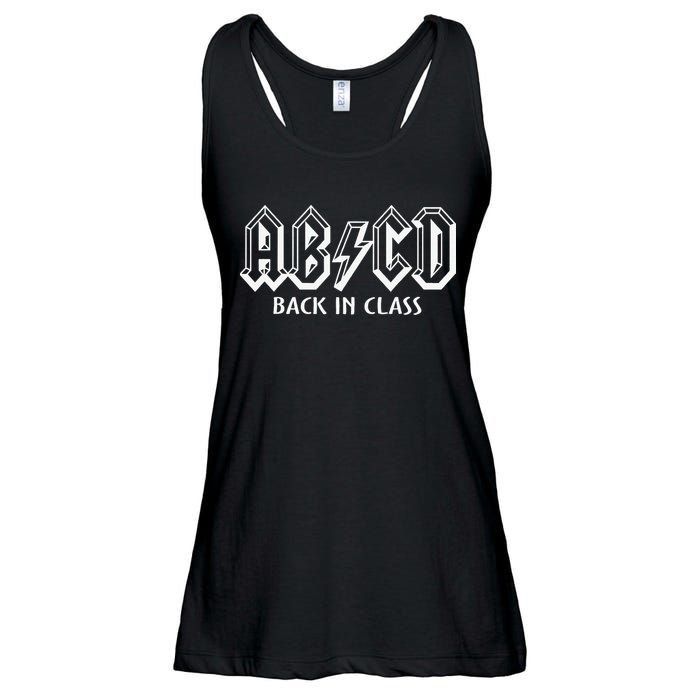 Funny Teacher ABCD Rocks Back To School Back In Class ABCD Ladies Essential Flowy Tank
