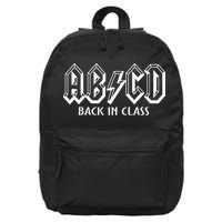 Funny Teacher ABCD Rocks Back To School Back In Class ABCD 16 in Basic Backpack