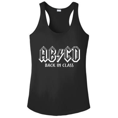 Funny Teacher ABCD Rocks Back To School Back In Class ABCD Ladies PosiCharge Competitor Racerback Tank