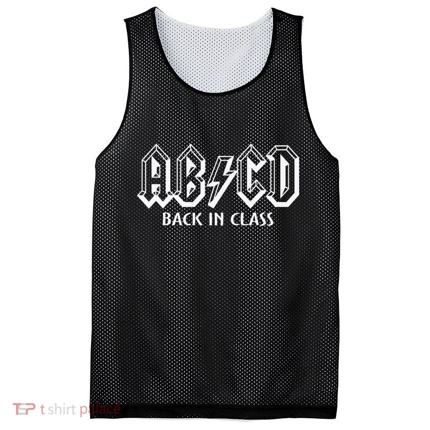 Funny Teacher ABCD Rocks Back To School Back In Class ABCD Mesh Reversible Basketball Jersey Tank
