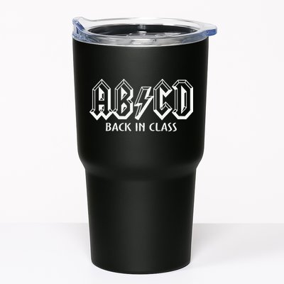 Funny Teacher ABCD Rocks Back To School Back In Class ABCD Tumbler