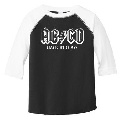Funny Teacher ABCD Rocks Back To School Back In Class ABCD Toddler Fine Jersey T-Shirt