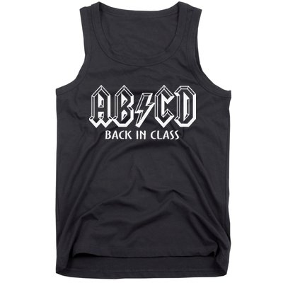 Funny Teacher ABCD Rocks Back To School Back In Class ABCD Tank Top