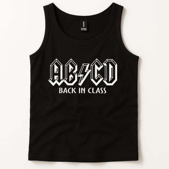 Funny Teacher ABCD Rocks Back To School Back In Class ABCD Tank Top