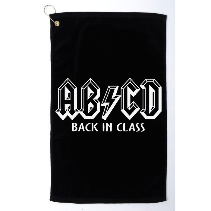 Funny Teacher ABCD Rocks Back To School Back In Class ABCD Golf Towel