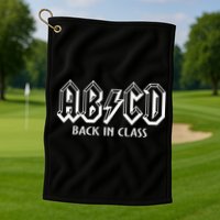 Funny Teacher ABCD Rocks Back To School Back In Class ABCD Golf Towel