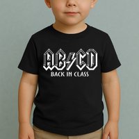 Funny Teacher ABCD Rocks Back To School Back In Class ABCD Toddler T-Shirt