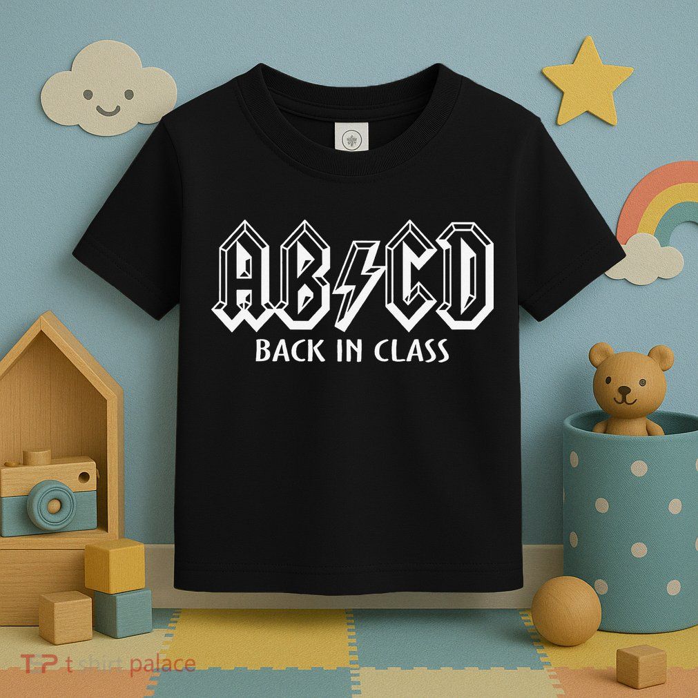 Funny Teacher ABCD Rocks Back To School Back In Class ABCD Toddler T-Shirt