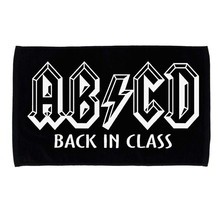 Funny Teacher ABCD Rocks Back To School Back In Class ABCD Microfiber Hand Towel