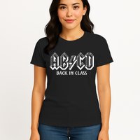 Funny Teacher ABCD Rocks Back To School Back In Class ABCD Womens T-Shirt
