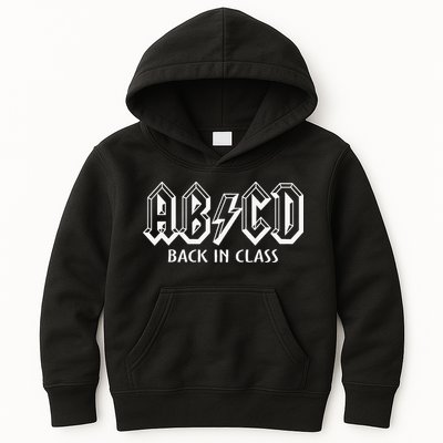 Funny Teacher ABCD Rocks Back To School Back In Class ABCD Kids Hoodie