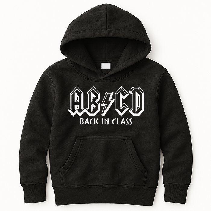 Funny Teacher ABCD Rocks Back To School Back In Class ABCD Kids Hoodie