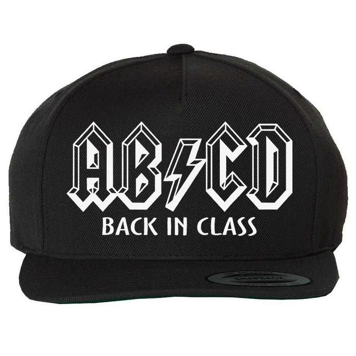 Funny Teacher ABCD Rocks Back To School Back In Class ABCD Wool Snapback Cap