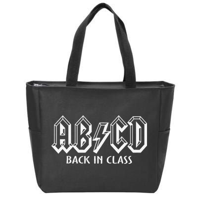 Funny Teacher ABCD Rocks Back To School Back In Class ABCD Zip Tote Bag