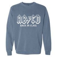 Funny Teacher ABCD Rocks Back To School Back In Class ABCD Garment-Dyed Sweatshirt