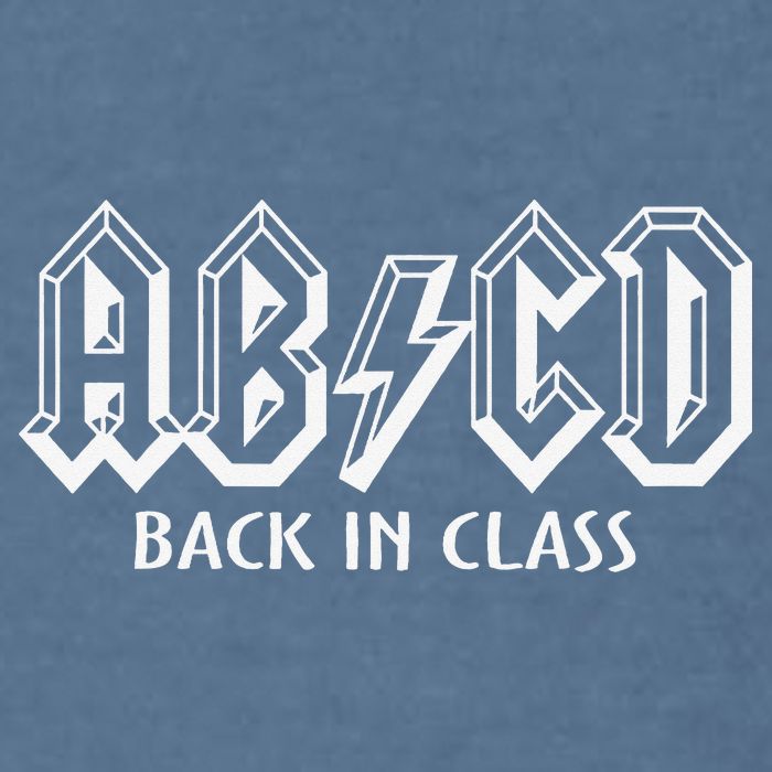 Funny Teacher ABCD Rocks Back To School Back In Class ABCD Garment-Dyed Sweatshirt