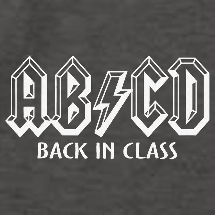 Funny Teacher ABCD Rocks Back To School Back In Class ABCD Vector Backpack