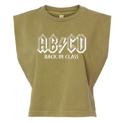 Funny Teacher ABCD Rocks Back To School Back In Class ABCD Garment-Dyed Women's Muscle Tee