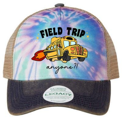 Field Trip Anyone Teacher Field Day Funny Presents Legacy Tie Dye Trucker Hat