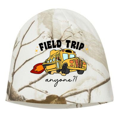 Field Trip Anyone Teacher Field Day Funny Presents Kati - Camo Knit Beanie