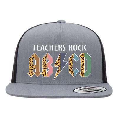 Funny Teacher ABCD Rocks Back To School Teachers Rock ABCD Flat Bill Trucker Hat