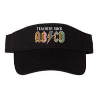 Funny Teacher ABCD Rocks Back To School Teachers Rock ABCD Valucap Bio-Washed Visor