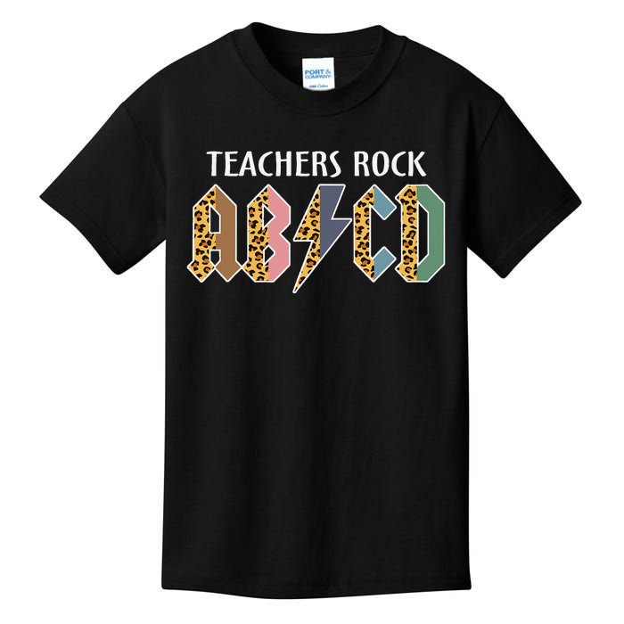 Funny Teacher ABCD Rocks Back To School Teachers Rock ABCD Kids T-Shirt