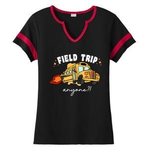 Field Trip Anyone Teacher Field Day Funny Presents Ladies Halftime Notch Neck Tee