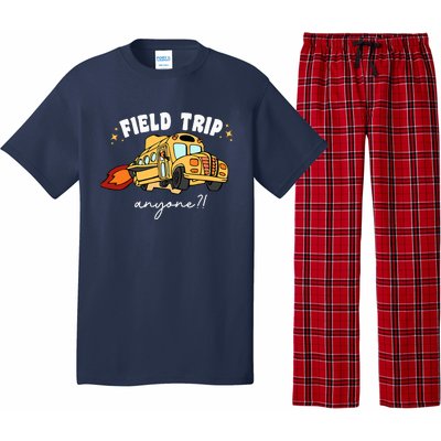 Field Trip Anyone Teacher Field Day Funny Presents Pajama Set